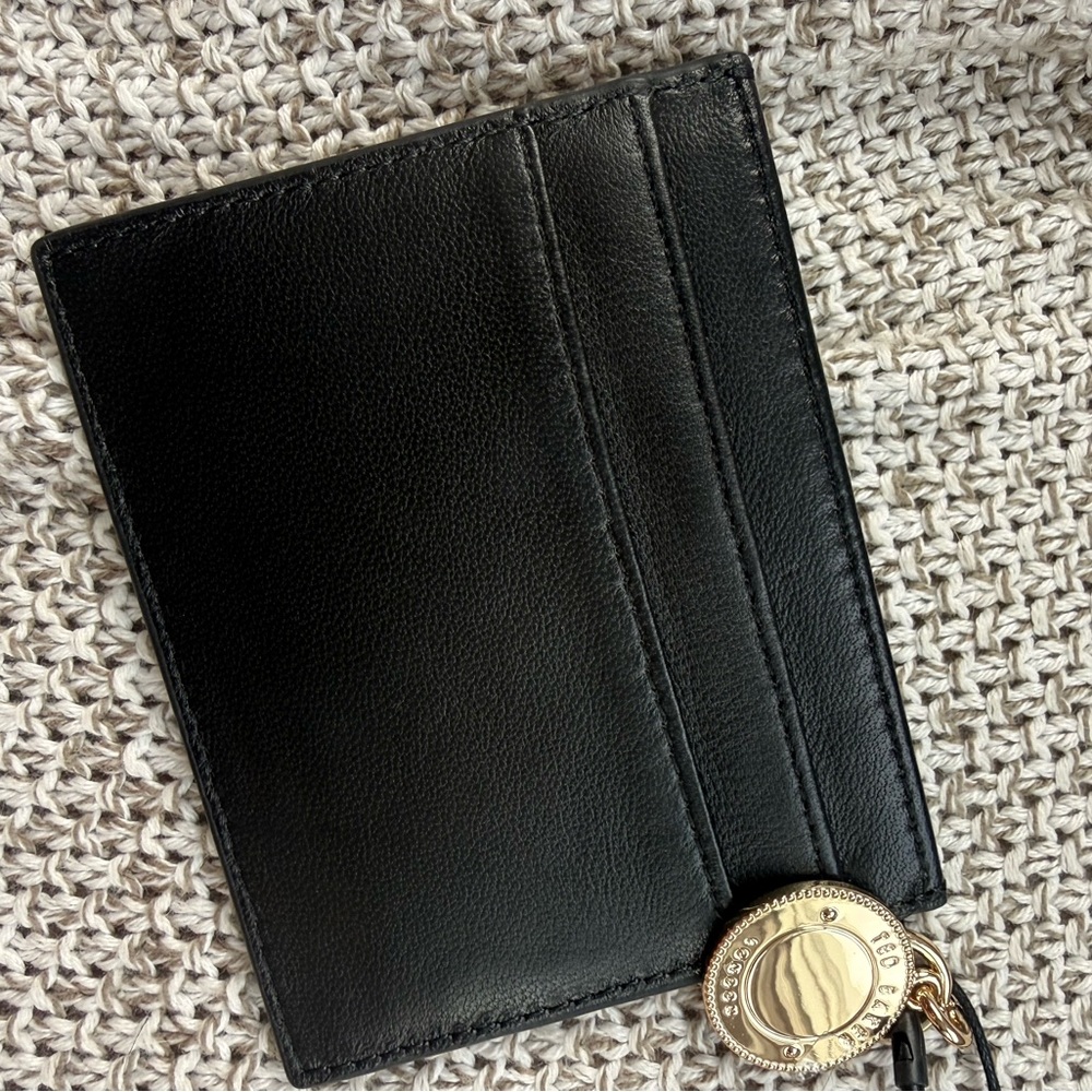 NWT - Ted Baker -  Black Leather Card Holder with Gold Tag - Picture 6 of 9